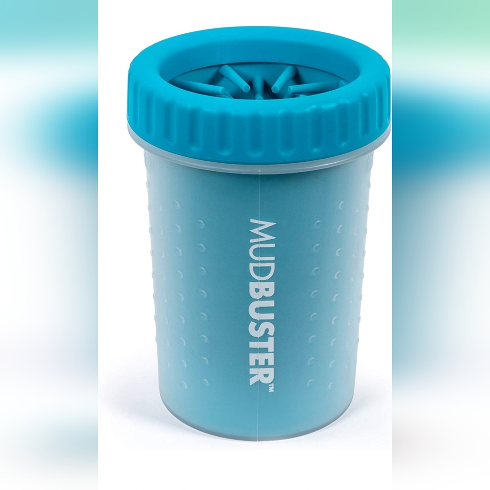 Dexas MudBuster Portable Dog Paw Cleaner, Medium, Blue